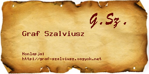 Graf Szalviusz névjegykártya